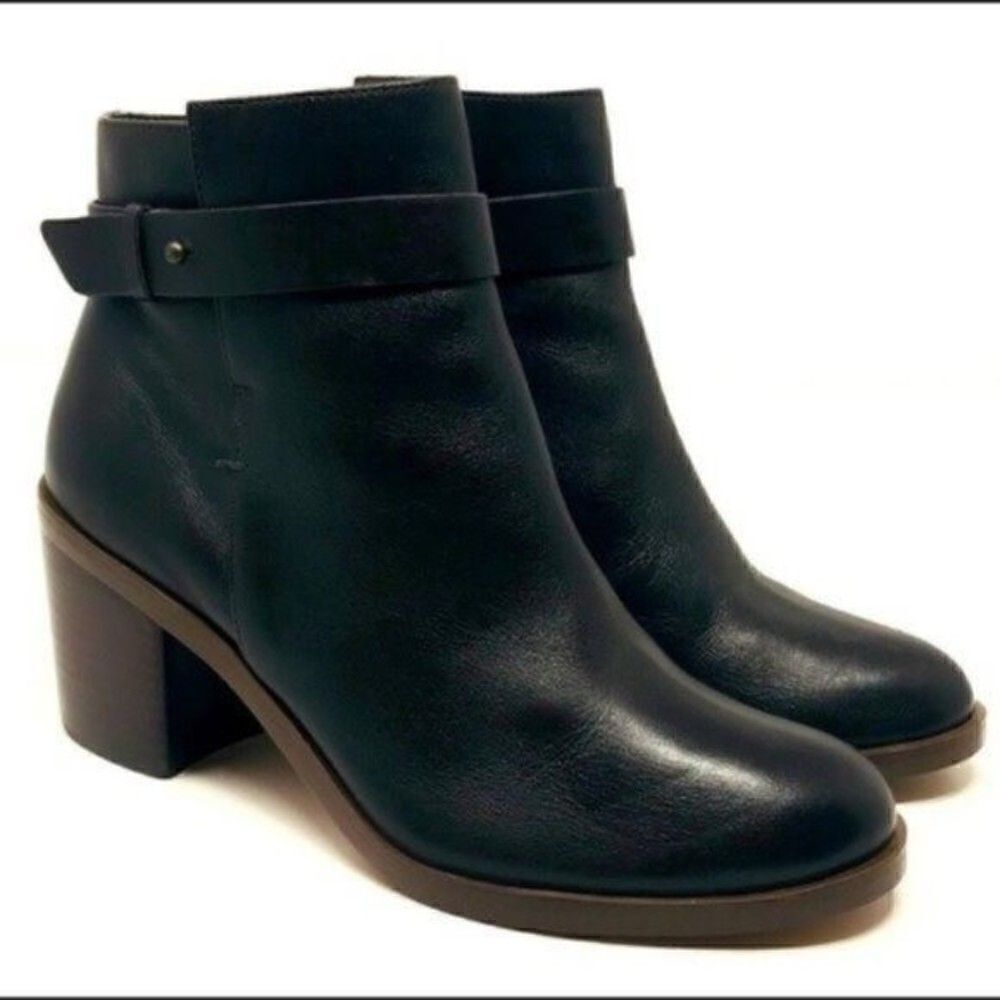 Halogen womans Dark Brown leather ankle boots US 5.5M BoxK Heeled - Picture 8 of 8